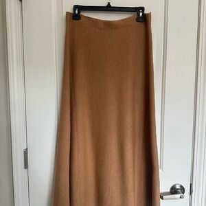 Milano Camel Maxi Skirt - Solid Warm Brown